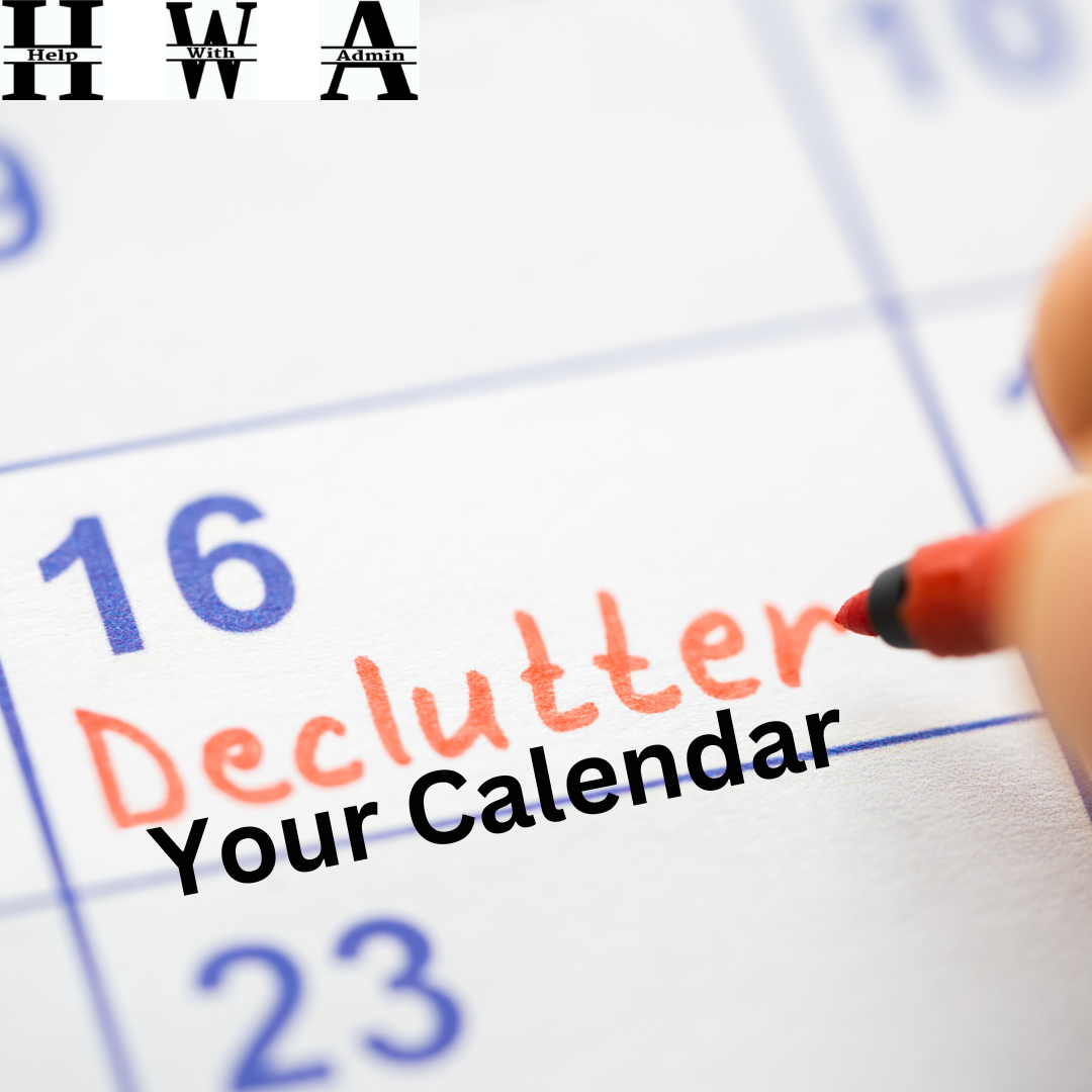 Steve Bisby - Help With Admin - declutter your calendar - Blog post - cover photo